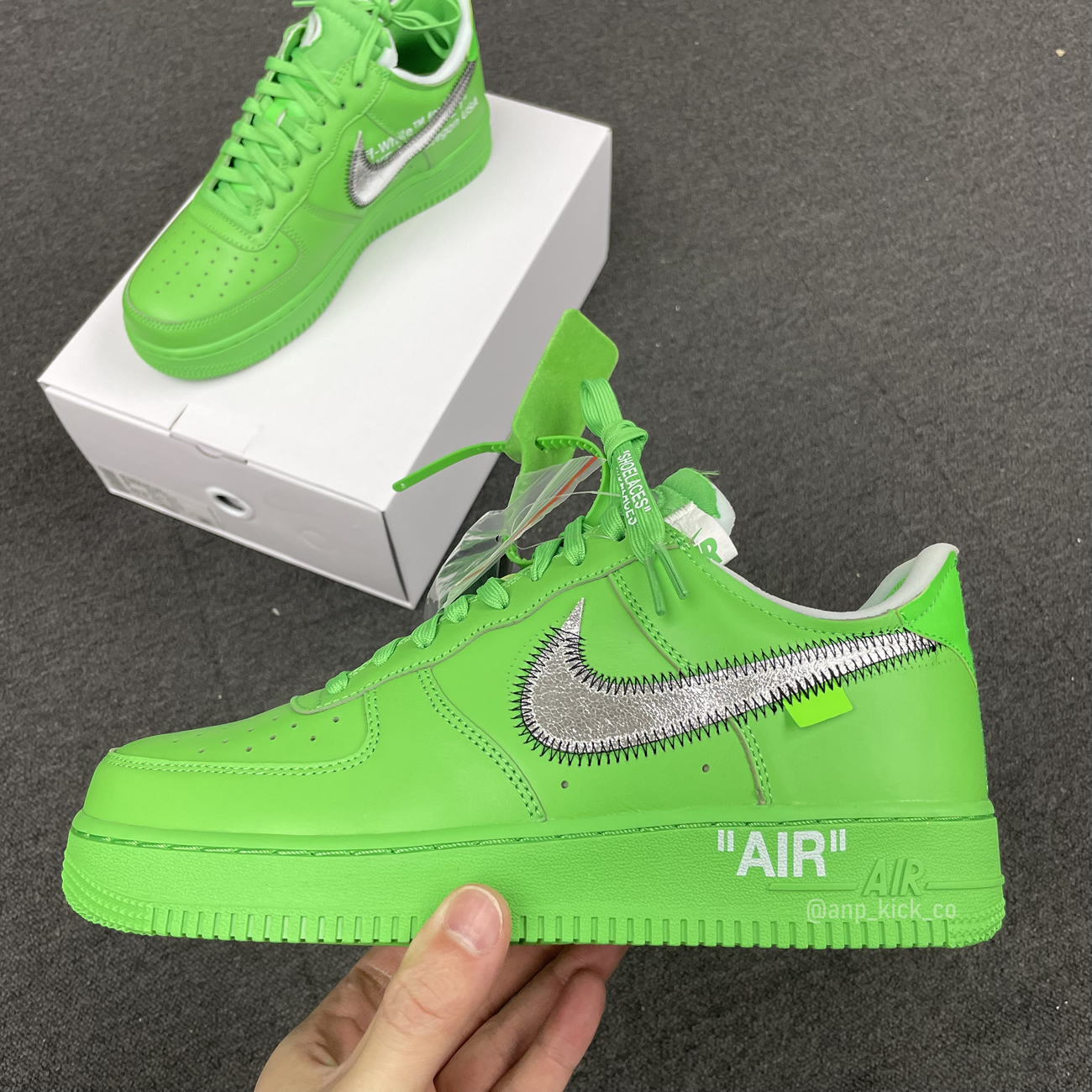 Off White Nike Air Force 1 Low Light Green (2) - newkick.vip